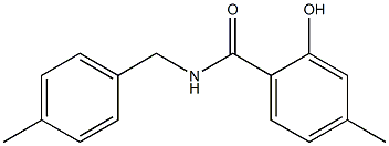 2-hydroxy-4-methyl-N-[(4-methylphenyl)methyl]benzamide Struktur