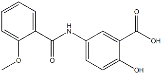 2-hydroxy-5-[(2-methoxybenzoyl)amino]benzoic acid Struktur