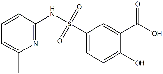 2-hydroxy-5-[(6-methylpyridin-2-yl)sulfamoyl]benzoic acid Struktur