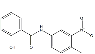 2-hydroxy-5-methyl-N-(4-methyl-3-nitrophenyl)benzamide Struktur