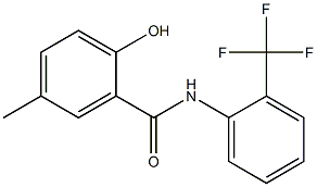 2-hydroxy-5-methyl-N-[2-(trifluoromethyl)phenyl]benzamide Struktur