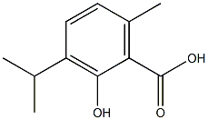 2-hydroxy-6-methyl-3-(propan-2-yl)benzoic acid Struktur