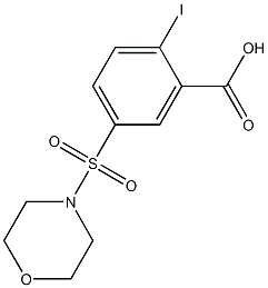 2-iodo-5-(morpholin-4-ylsulfonyl)benzoic acid Struktur