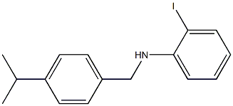 2-iodo-N-{[4-(propan-2-yl)phenyl]methyl}aniline Struktur