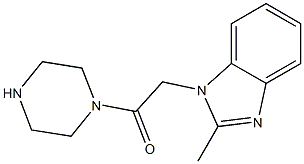 2-methyl-1-(2-oxo-2-piperazin-1-ylethyl)-1H-benzimidazole Struktur