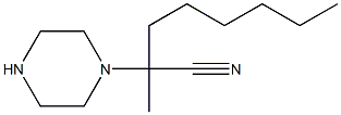 2-methyl-2-(piperazin-1-yl)octanenitrile Struktur