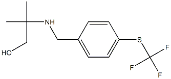 2-methyl-2-[({4-[(trifluoromethyl)sulfanyl]phenyl}methyl)amino]propan-1-ol Struktur