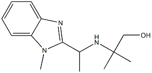 2-methyl-2-{[1-(1-methyl-1H-1,3-benzodiazol-2-yl)ethyl]amino}propan-1-ol Struktur