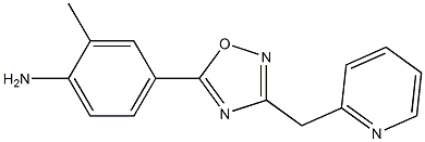 2-methyl-4-[3-(pyridin-2-ylmethyl)-1,2,4-oxadiazol-5-yl]aniline Struktur