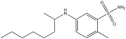 2-methyl-5-(octan-2-ylamino)benzene-1-sulfonamide Struktur