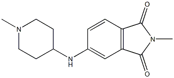 2-methyl-5-[(1-methylpiperidin-4-yl)amino]-2,3-dihydro-1H-isoindole-1,3-dione Struktur