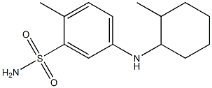 2-methyl-5-[(2-methylcyclohexyl)amino]benzene-1-sulfonamide Struktur