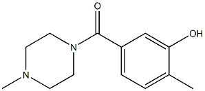 2-methyl-5-[(4-methylpiperazin-1-yl)carbonyl]phenol Struktur