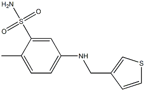 2-methyl-5-[(thiophen-3-ylmethyl)amino]benzene-1-sulfonamide Struktur