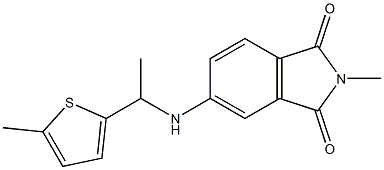 2-methyl-5-{[1-(5-methylthiophen-2-yl)ethyl]amino}-2,3-dihydro-1H-isoindole-1,3-dione Struktur