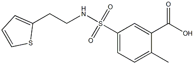 2-methyl-5-{[2-(thiophen-2-yl)ethyl]sulfamoyl}benzoic acid Struktur