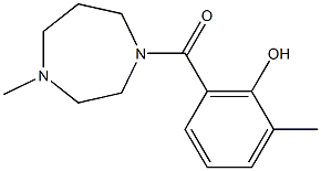 2-methyl-6-[(4-methyl-1,4-diazepan-1-yl)carbonyl]phenol Struktur