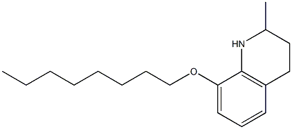 2-methyl-8-(octyloxy)-1,2,3,4-tetrahydroquinoline Struktur