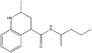 2-methyl-N-(1-methylbutyl)-1,2,3,4-tetrahydroquinoline-4-carboxamide Struktur