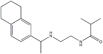 2-methyl-N-(2-{[1-(5,6,7,8-tetrahydronaphthalen-2-yl)ethyl]amino}ethyl)propanamide Struktur