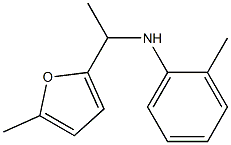 2-methyl-N-[1-(5-methylfuran-2-yl)ethyl]aniline Struktur