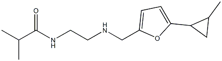 2-methyl-N-[2-({[5-(2-methylcyclopropyl)furan-2-yl]methyl}amino)ethyl]propanamide Struktur