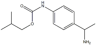 2-methylpropyl N-[4-(1-aminoethyl)phenyl]carbamate Struktur