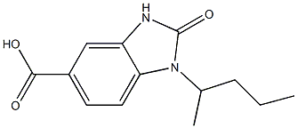 2-oxo-1-(pentan-2-yl)-2,3-dihydro-1H-1,3-benzodiazole-5-carboxylic acid Struktur