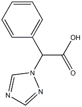 2-phenyl-2-(1H-1,2,4-triazol-1-yl)acetic acid Struktur