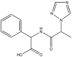 2-phenyl-2-[2-(1H-1,2,4-triazol-1-yl)propanamido]acetic acid Struktur