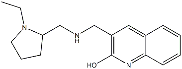 3-({[(1-ethylpyrrolidin-2-yl)methyl]amino}methyl)quinolin-2-ol Struktur