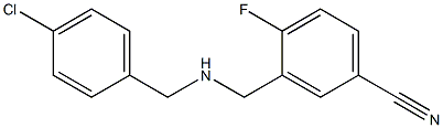 3-({[(4-chlorophenyl)methyl]amino}methyl)-4-fluorobenzonitrile Struktur