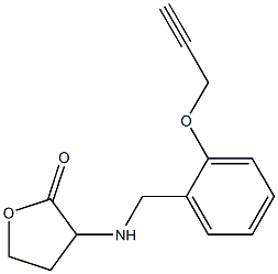 3-({[2-(prop-2-yn-1-yloxy)phenyl]methyl}amino)oxolan-2-one Struktur