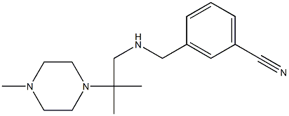 3-({[2-methyl-2-(4-methylpiperazin-1-yl)propyl]amino}methyl)benzonitrile Struktur