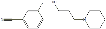 3-({[3-(piperidin-1-yl)propyl]amino}methyl)benzonitrile Struktur