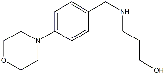 3-({[4-(morpholin-4-yl)phenyl]methyl}amino)propan-1-ol Struktur