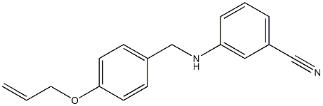 3-({[4-(prop-2-en-1-yloxy)phenyl]methyl}amino)benzonitrile Struktur