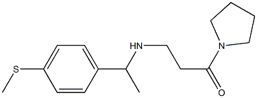 3-({1-[4-(methylsulfanyl)phenyl]ethyl}amino)-1-(pyrrolidin-1-yl)propan-1-one Struktur