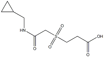 3-({2-[(cyclopropylmethyl)amino]-2-oxoethyl}sulfonyl)propanoic acid Struktur