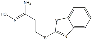 3-(1,3-benzothiazol-2-ylsulfanyl)-N'-hydroxypropanimidamide Struktur