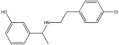 3-(1-{[2-(4-chlorophenyl)ethyl]amino}ethyl)phenol Struktur