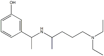 3-(1-{[5-(diethylamino)pentan-2-yl]amino}ethyl)phenol Struktur