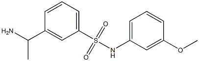 3-(1-aminoethyl)-N-(3-methoxyphenyl)benzene-1-sulfonamide Struktur