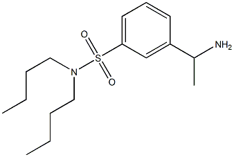 3-(1-aminoethyl)-N,N-dibutylbenzene-1-sulfonamide Struktur