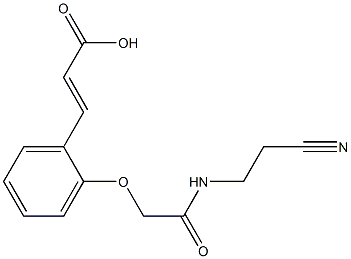 3-(2-{[(2-cyanoethyl)carbamoyl]methoxy}phenyl)prop-2-enoic acid Struktur