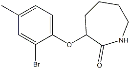 3-(2-bromo-4-methylphenoxy)azepan-2-one Struktur