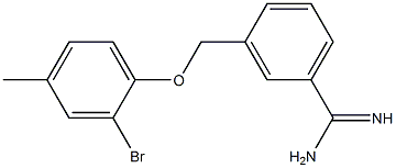 3-(2-bromo-4-methylphenoxymethyl)benzene-1-carboximidamide Struktur