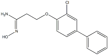 3-(2-chloro-4-phenylphenoxy)-N'-hydroxypropanimidamide Struktur