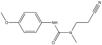 3-(2-cyanoethyl)-1-(4-methoxyphenyl)-3-methylurea Struktur