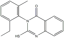 3-(2-ethyl-6-methylphenyl)-2-sulfanyl-3,4-dihydroquinazolin-4-one Struktur